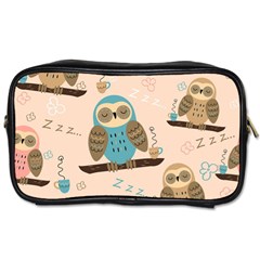 Seamless-pattern-owls-dream-cute-style-pajama-fabric Toiletries Bag (two Sides) by Salman4z