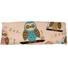 Seamless-pattern-owls-dream-cute-style-pajama-fabric Body Pillow Case (dakimakura) by Salman4z