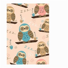 Seamless-pattern-owls-dream-cute-style-pajama-fabric Small Garden Flag (two Sides) by Salman4z