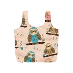 Seamless-pattern-owls-dream-cute-style-pajama-fabric Full Print Recycle Bag (s) by Salman4z