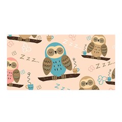 Seamless-pattern-owls-dream-cute-style-pajama-fabric Satin Wrap 35  X 70  by Salman4z