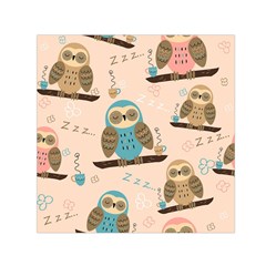 Seamless-pattern-owls-dream-cute-style-pajama-fabric Square Satin Scarf (30  X 30 ) by Salman4z