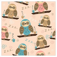 Seamless-pattern-owls-dream-cute-style-pajama-fabric Lightweight Scarf  by Salman4z