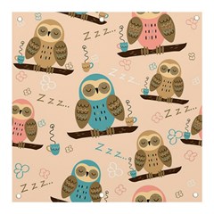 Seamless-pattern-owls-dream-cute-style-pajama-fabric Banner And Sign 3  X 3  by Salman4z