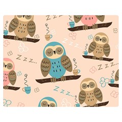 Seamless-pattern-owls-dream-cute-style-pajama-fabric Premium Plush Fleece Blanket (medium) by Salman4z