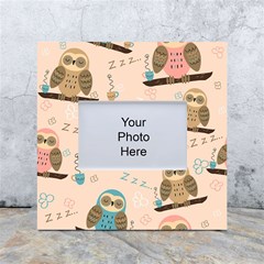 Seamless-pattern-owls-dream-cute-style-pajama-fabric White Box Photo Frame 4  X 6  by Salman4z