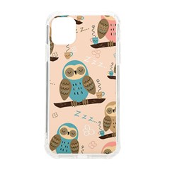 Seamless-pattern-owls-dream-cute-style-pajama-fabric Iphone 11 Tpu Uv Print Case by Salman4z