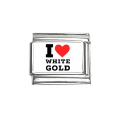 I Love White Gold  Italian Charm (9mm) by ilovewhateva