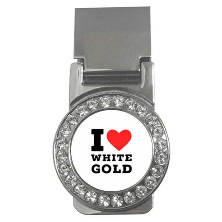 I love white gold  Money Clips (CZ) 