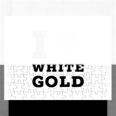 I Love White Gold  Rectangular Jigsaw Puzzl by ilovewhateva