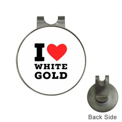 I Love White Gold  Hat Clips With Golf Markers by ilovewhateva