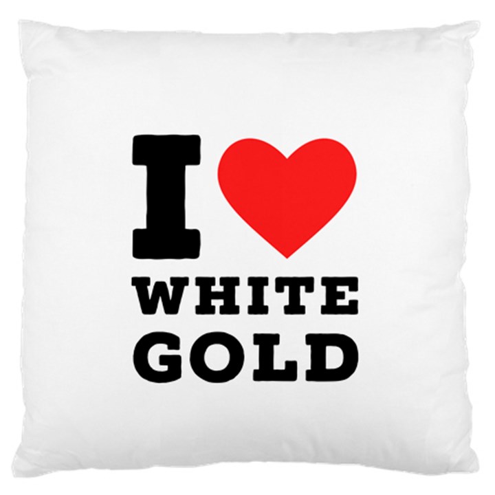 I love white gold  Large Premium Plush Fleece Cushion Case (Two Sides)