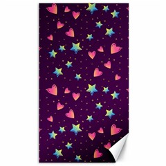 Colorful-stars-hearts-seamless-vector-pattern Canvas 40  X 72  by Salman4z