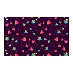 Colorful-stars-hearts-seamless-vector-pattern Banner And Sign 5  X 3  by Salman4z