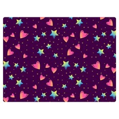 Colorful-stars-hearts-seamless-vector-pattern Premium Plush Fleece Blanket (extra Small) by Salman4z