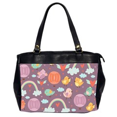 Cute-seamless-pattern-with-doodle-birds-balloons Oversize Office Handbag (2 Sides) by Salman4z