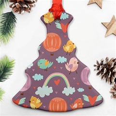 Cute-seamless-pattern-with-doodle-birds-balloons Ornament (christmas Tree)  by Salman4z