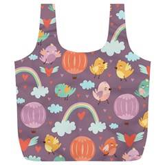 Cute-seamless-pattern-with-doodle-birds-balloons Full Print Recycle Bag (xl) by Salman4z