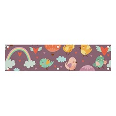 Cute-seamless-pattern-with-doodle-birds-balloons Banner And Sign 4  X 1  by Salman4z