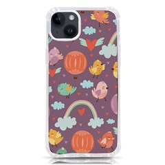 Cute-seamless-pattern-with-doodle-birds-balloons Iphone 14 Plus Tpu Uv Print Case