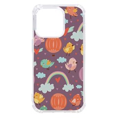 Cute-seamless-pattern-with-doodle-birds-balloons Iphone 14 Pro Tpu Uv Print Case