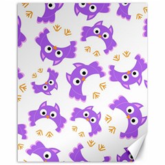 Purple-owl-pattern-background Canvas 16  X 20  by Salman4z