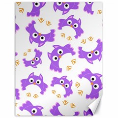 Purple-owl-pattern-background Canvas 18  X 24  by Salman4z