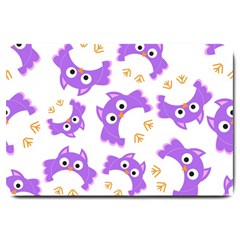 Purple-owl-pattern-background Large Doormat by Salman4z