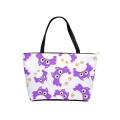 Purple-owl-pattern-background Classic Shoulder Handbag by Salman4z