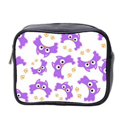 Purple-owl-pattern-background Mini Toiletries Bag (two Sides) by Salman4z