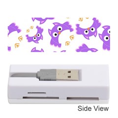 Purple-owl-pattern-background Memory Card Reader (stick) by Salman4z