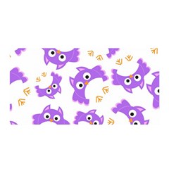 Purple-owl-pattern-background Satin Wrap 35  X 70  by Salman4z