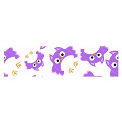 Purple-owl-pattern-background Oblong Satin Scarf (16  X 60 ) by Salman4z