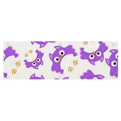 Purple-owl-pattern-background Banner And Sign 6  X 2  by Salman4z