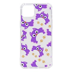 Purple-owl-pattern-background Iphone 14 Plus Tpu Uv Print Case by Salman4z