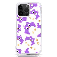 Purple-owl-pattern-background Iphone 14 Pro Max Tpu Uv Print Case by Salman4z