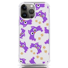 Purple-owl-pattern-background Iphone 13 Pro Max Tpu Uv Print Case by Salman4z