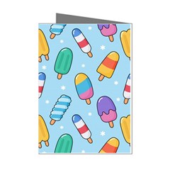 Cute-kawaii-ice-cream-seamless-pattern Mini Greeting Cards (pkg Of 8) by Salman4z