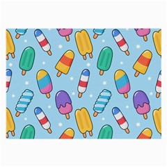 Cute-kawaii-ice-cream-seamless-pattern Large Glasses Cloth by Salman4z