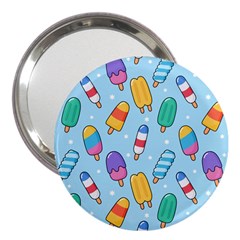 Cute-kawaii-ice-cream-seamless-pattern 3  Handbag Mirrors by Salman4z