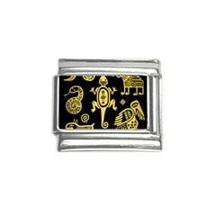 Mexican-culture-golden-tribal-icons Italian Charm (9mm) by Salman4z