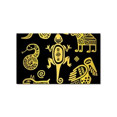 Mexican-culture-golden-tribal-icons Sticker Rectangular (10 Pack) by Salman4z