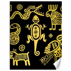 Mexican-culture-golden-tribal-icons Canvas 36  X 48  by Salman4z