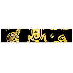 Mexican-culture-golden-tribal-icons Large Premium Plush Fleece Scarf  by Salman4z