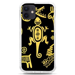 Mexican-culture-golden-tribal-icons Iphone 12 Mini Tpu Uv Print Case	 by Salman4z