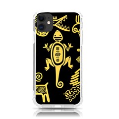 Mexican-culture-golden-tribal-icons Iphone 11 Tpu Uv Print Case by Salman4z