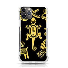 Mexican-culture-golden-tribal-icons Iphone 11 Pro 5 8 Inch Tpu Uv Print Case by Salman4z