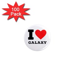 I Love Galaxy  1  Mini Magnets (100 Pack)  by ilovewhateva