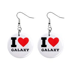 I Love Galaxy  Mini Button Earrings by ilovewhateva