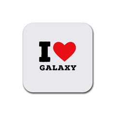 I Love Galaxy  Rubber Coaster (square) by ilovewhateva